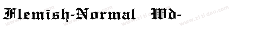 Flemish-Normal Wd字体转换